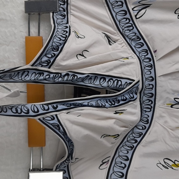 BCBGMaxAzria Halter Mini Dress Medium Dirty White A78 - Picture 2 of 5